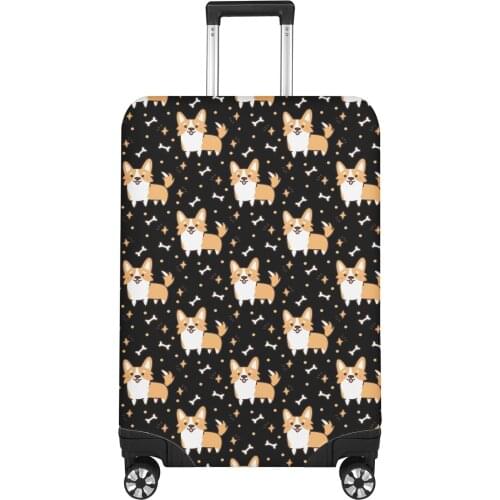 Custom DIY Dog Pet Designed 3D Print Luggage Cover Customer DropShipping