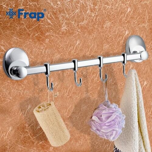 FRAP 1 set Modern Style Restroom Tower Holder Wall-mount Four hooks Bathroom accessories Towel Hook F1615-4