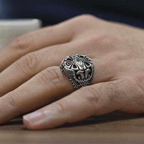 Guaranteed High-quality 925 Sterling Silver Ring Jewelry Made in Turkey Beautifully Crafted for men with gift