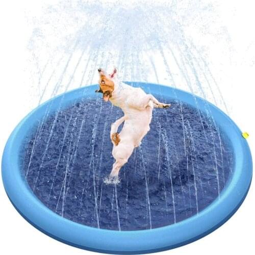 Pet Sprinkler Pad Play Cooling Mat Swimming Pool Inflatable Water Spray Pad Mat Tub Summer Cool Dog Bathtub for Dogs