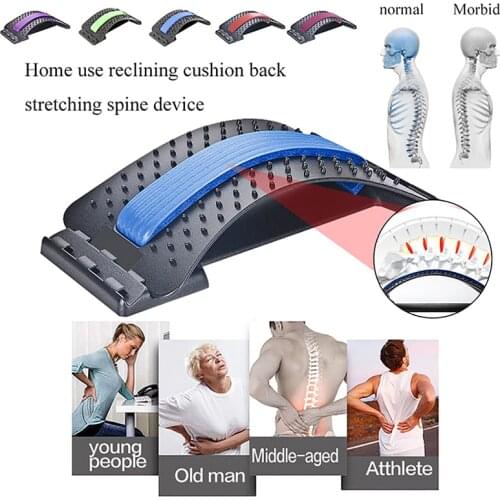 Back Massager Stretcher Fitness Massage Stretch Relax Stretcher Lumbar Support Spine Pain Chiropractic