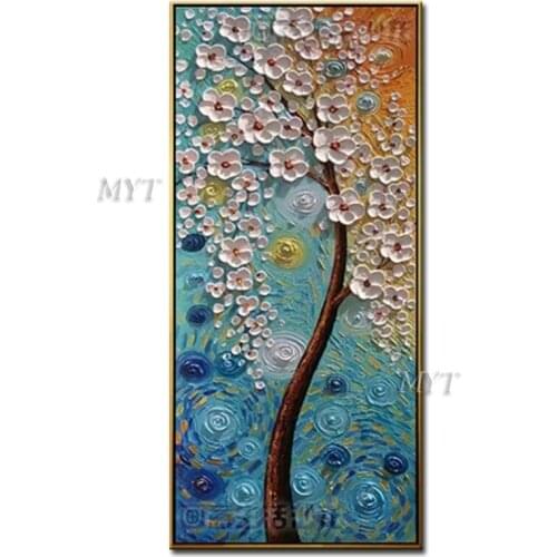 Many White Flowers Beautiful Oil Painting Abstract Handpainted Modern High Quality Unframed On Canvas Wall Art Home Decoration