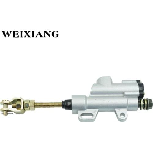 Motorcycle Rear Disc Brake Master Cylinder Pump Hydraulic Brake Pump Refit Silver For ATV Scooter Snowmobile Dirt Pit Bike