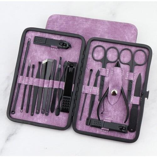 18PCS Stainless Steel Nail Clippers Set Household Professional Nail Clipper Portable Stainless Steel Manicure Set