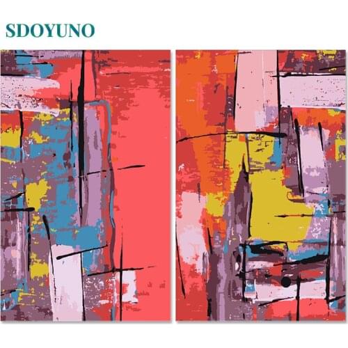 PhotoCustom Oil Painting By Numbers For Adults Frameless Abstract 60x75cm DIY Paint By Numbers On Canvas Home Decor Wall Art