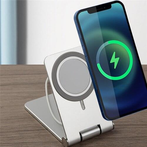 Wireless Charging Stand Charger Base Bracket Foldable Phone Holder Support Mount for iPhone 12 Series Phone Accessories
