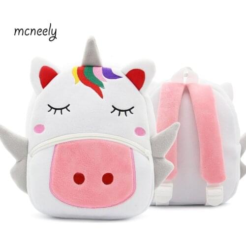 Hot Kindergarten Kid Backpacks Baby Girls Boy Cute Schoolbag Plush Backpack Children Cartoon Pres Toys Gifts School Bag