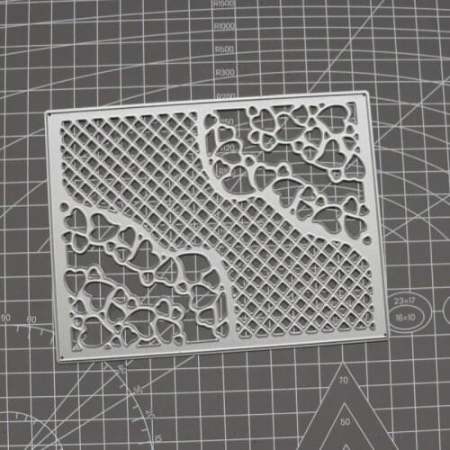 Lattice Heart Frame Rectangle Dies Cutting Metal Craft Stencil Templates for Diy Scrapbooking Decoration Card Making Knife Mold
