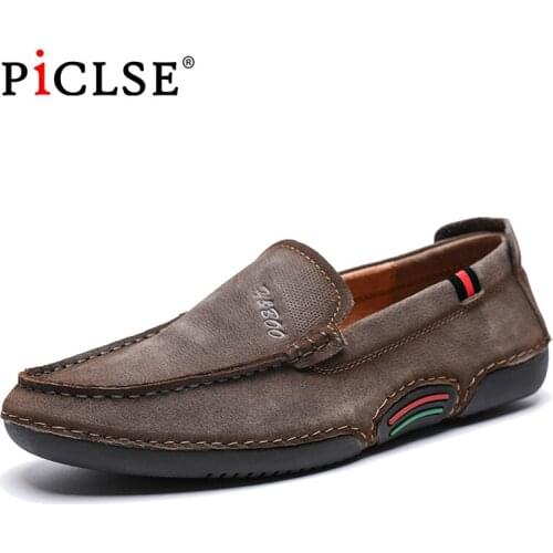 Luxury Brand Genuine Leather Shoes Men Loafers Slip-On Casual Leather Shoes Male Comfortable Driving Shoes Moccasins Men shoes