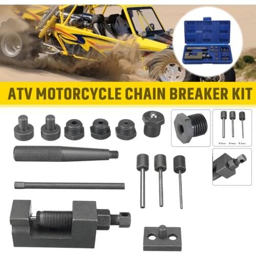 Pitch ATV Motorcycle Bike Chain Breaker Riveting Kit Cutter Rivet Tool 520/525/530/630