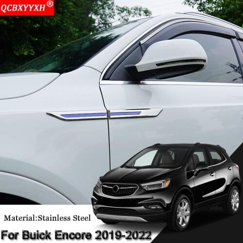 Car Styling Car Side Leaf Plate Decoration Sequins Leaf Board Side Label Stickers Auto Accessories For Buick Encore 2019-2022