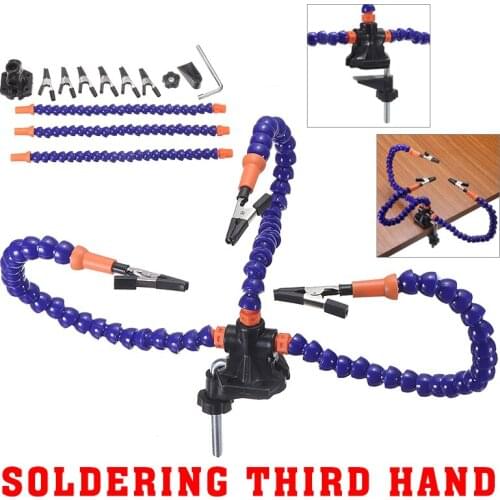 Universal Arm Multifunctional Simple 3-jaw Welding Table Third Hand Tool Welding Helping Hands Hand Tools Soldering Stations