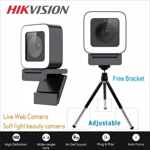 Hikvision Webcam 1080P 4MP 8MP 4K DS-UL4 Web Camera With Microphone USB Web Camera Auto Focus AGC Mini Camera For YouTube Skype
