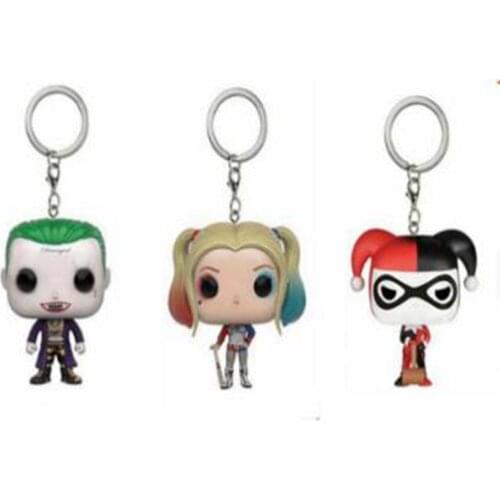 Suicide Squad Keychain Clown Harley Vinyl Action FiguresToys for Kids Birthday Gift