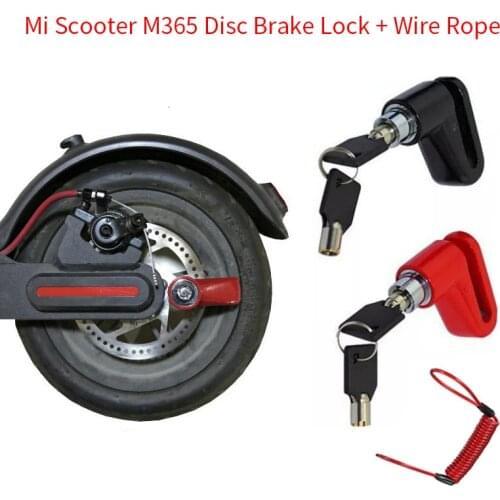 Xiaomi Mijia Electric Scooter Disc Brake Lock Disc Brake Wheel Wheel Lock With Wire Anti-Theft Lock M365 Scooter Accessories
