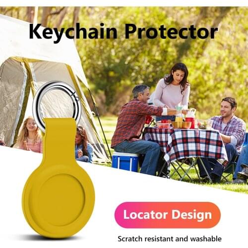 New For Apple Airtags Liquid Silicone Protective Sleeve For Apple Locator Tracker Anti-lost Device Keychain Protective Sleeve