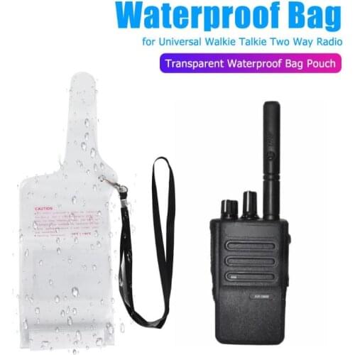 Transparent Waterproof Bag Pouch protective case bags for Universal Walkie Talkie Two Way Radio for outdoor activities