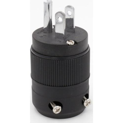 Hifi audio 2PCS Brass Rhodium plated US power connector plugs extension adapter P078R