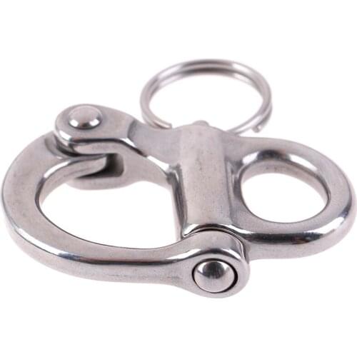316 Rigging Sailing Fixed Bail Snap Stainless Steel Shackle Fixed Eye Snap Hook Sailboat Sailing Boat Yacht Outdoor Living