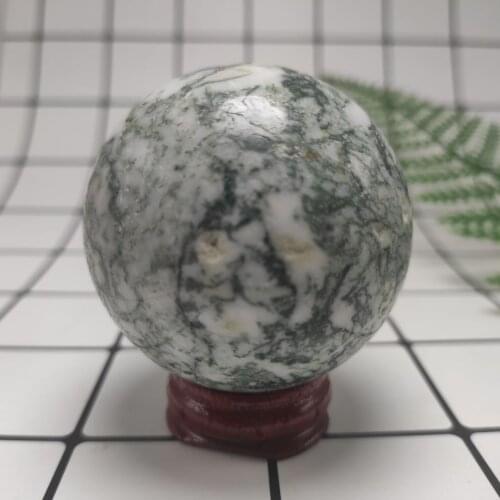 5cm Natural Aquatic Agate Ball Quartz Sphere Healing Minerals Meditation Healing Reiki Stone Natural Quartz Crystal