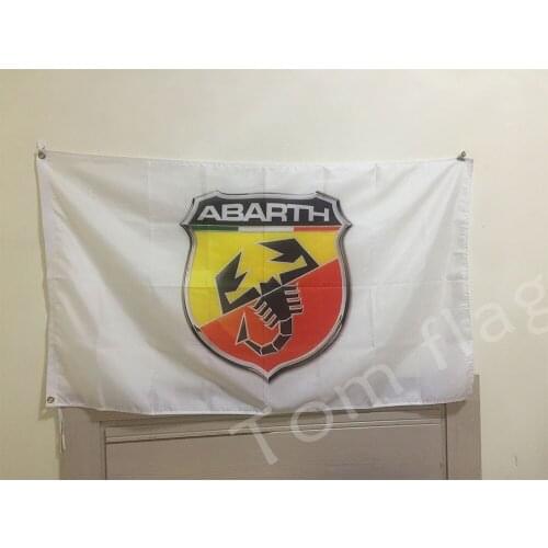 90x150cm Car flag Fiat Abarth Banner 3x5ft Polyester scorpion flag