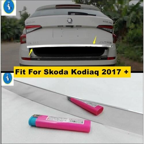 Exterior Refit Auto Accessory Rear Trunk Tailgate Back Door Decoration Strip Cover Trim Fit For Skoda Kodiaq 2017 2018 2019 2020