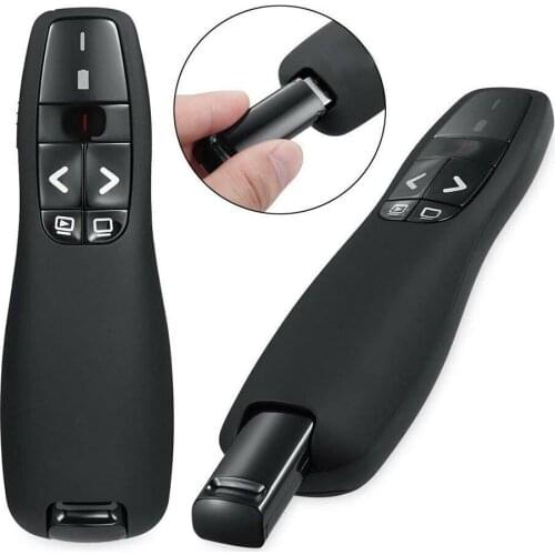 R400 2.4G USB Wireless Presenter Red Laser Pen Pointer PPT Remote Control with Handheld Pointer for PowerPoint Presentation