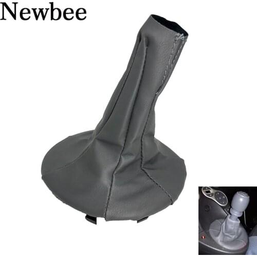 Newbee Car Styling Manual Gear Shift Knob Collar Gaiter Boot Cover PU Leather For FIAT PANDA 2003-2012 / 500 500C 2007-2013