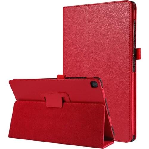 Lychee Pattern Case For Samsung Galaxy Tab A 10.1 2019 SM-T510 SM-T515 10.1 Inch Flip Stand PU Leather Cover