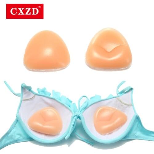 CXZD 1Pair Cool Reusable Silicone Breast Nipple Cover Bra Pasties Pad Natural Color Nipple Stickers lingerie Pad push up