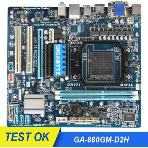 For Gigabyte GA-880GM-D2H Original Used Desktop Motherboard 880GM-D2H 880G HDMI Micro ATX AMD
