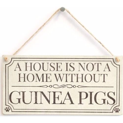 Meijiafei A House Is Not A Home Without Guinea Pigs - Sweet Little Sign Great Small Sign For Guinea Pig Owners 10"x5"