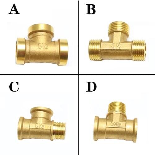 Brass pipe joint water-oil coupler joint adapter internal thread 1/8" 1/4" 3/8" 1/2" bsp type t copper