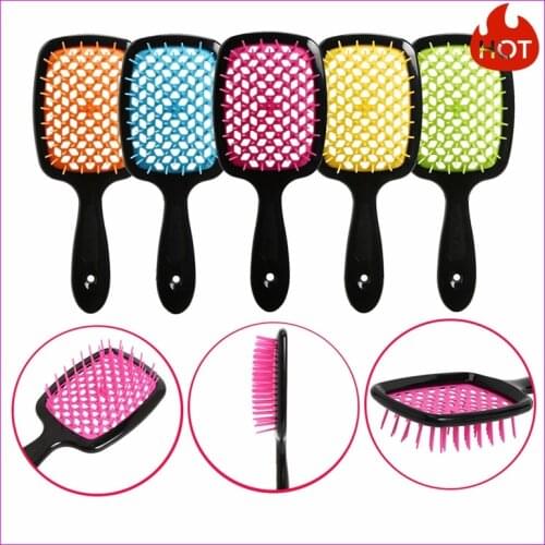 Wide Teeth Air Cushion Combs Home Women Wet Curly Detangle Hair Brush Salon Hairdressing Styling Massage Comb