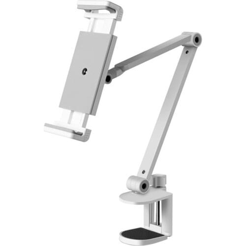 Mobile Lazy Bracket 360 Rotating Phone Holder Desk Bed Clip-On Long Arms Tablet Stand Aluminum Alloy For 4-13inch Phone Tablets