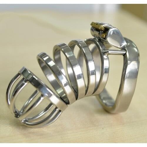Male Chastity Belt Stainless Steel Chastity Cage Cock Ring Penis Plug Chastity Device Catheter Cock Cage Sex Toys for Men