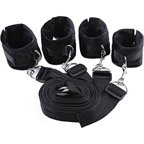 Woman Men Bdsm Bondage Set System Under Bed Erotic Restraint Handcuffs & Ankle Cuffs Adults Games Sexy Tools Toys For Couples