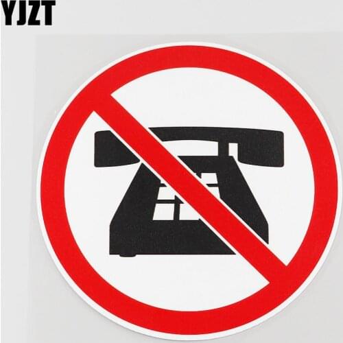 YJZT 12.3CMX12.3CM No Phone Calls Are Allowed Here PVC Decal Car Sticker Accessories 11B-0062