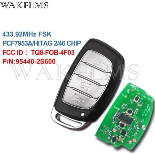 New 4 Button Smart Remote Car Key Fob Key 433MHZ 7953A Chip For Hyundai TUCSON 2014 2015 with Blade 95440-2S600
