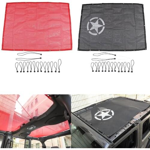 New Car Cover For Jeep Wrangler JL Accessoire Sunshade Cover Roof UV Proof Net Trunk Shading Net For Jeep Wrangler JL 2018 2019