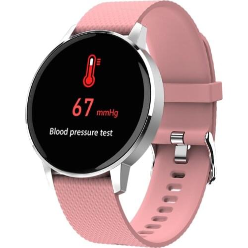 The New T4 Round Screen Smart Bracelet 1.22 Touch Pedometer Waterproof Heart Rate Pressure Blood Oxygen Information Remind
