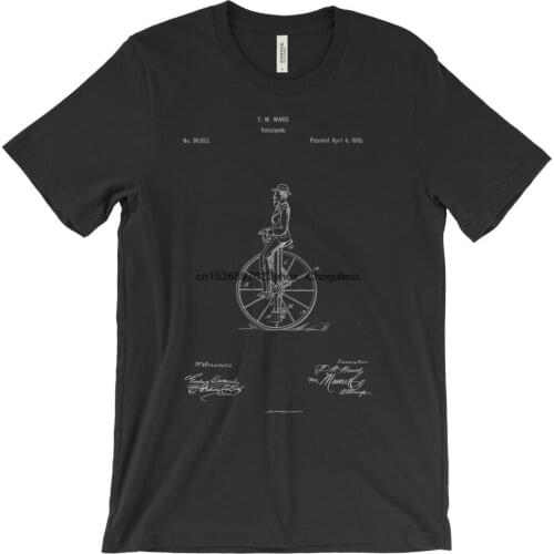 Unicycle Patent T Shirt. Unicycle Shirt Clothing Tee Unicycle Gift Bike Gift Unisex Soft Cotton. Black White Red or Gray