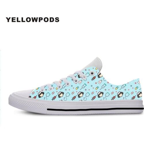 New Canvas Men Shoes 2019 Brand Designer Women Nursing Shoes Surgeon Nurse Print Woman Off White Shoes Man