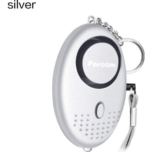 Personal alarm keychain, LED lights emergency self-defense anti-theft alarm, 140db female elderly night personal alarm
