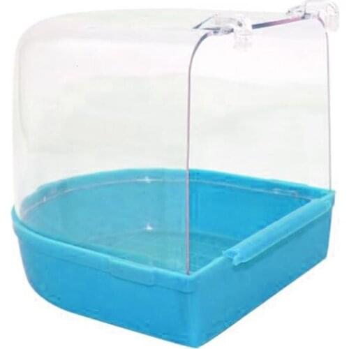 Out Suspension Caged Bird Bath Multi Cage Covered Parrot Bathing Tub for Small