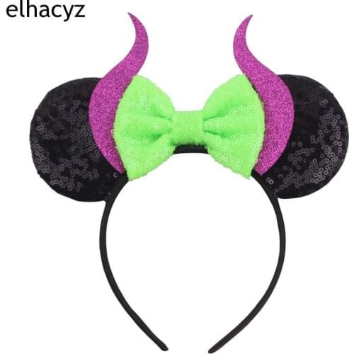 1PC Hallowen Devil Horn Hairband For Girls Women Halloween Festival Mouse Ears Headband Trendy Party Headwear Hair Accessories