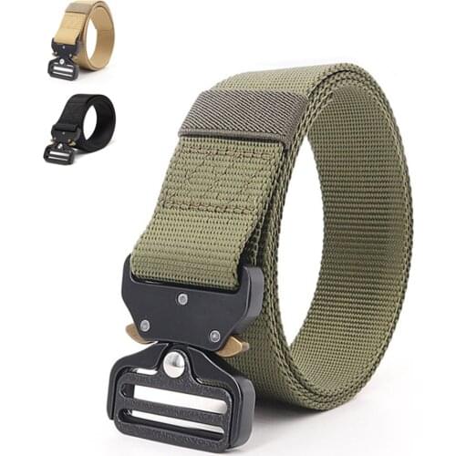 Molle SWAT Combat Belts Army Mens Nylon Belt Metal Buckle Outdoor Survival Belts Hunting Waist Strap Military Tactical Belt