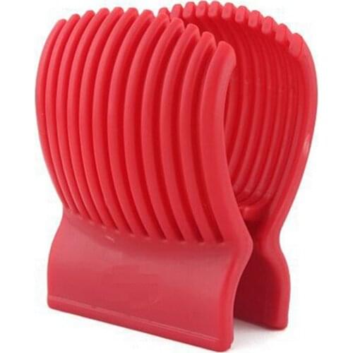 Good Quality Onion Fruit Vegetable Cutter Tools Tomato Holder Slicer Guide Potato/Onion Holder Cutter Shredders Slicers KC1133