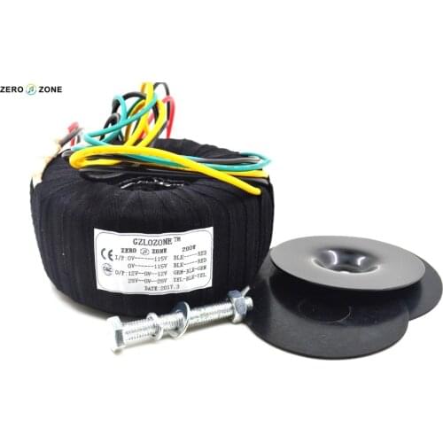 200W Black Cloth Toroid Transformer 200VA 2X115V For NAIM140 Amplifier 28V-0-28V 12V-0-12V