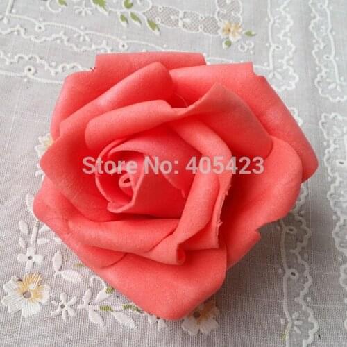 Home & Wedding Decoration 7 cm Artificial Foam PE Rose Flower Head DIY rose flower Wedding Bouquet